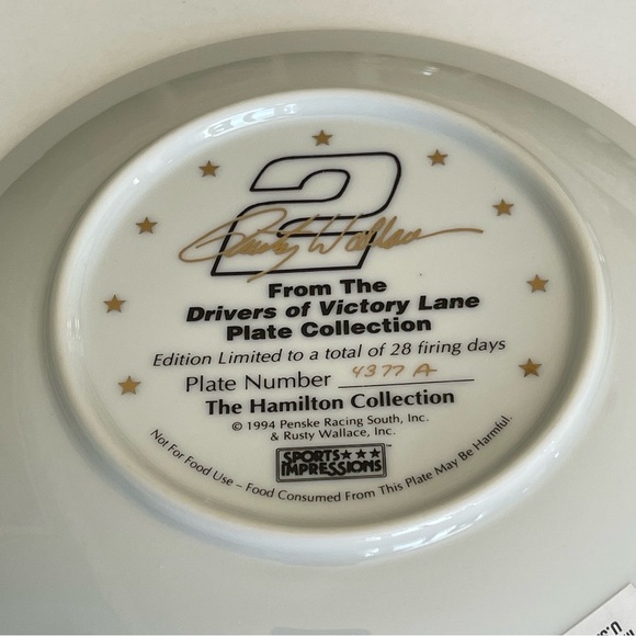 Vintage Rusty Wallace from the Drivers of Victory Lane Plate Collection - Picture 2 of 10